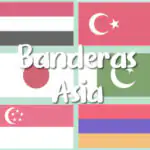 Banderas de Asia: juego para aprender países