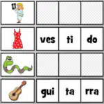 Juego de sílabas: forma palabras para niños