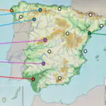 Mapa físico de España: relieve interactivo