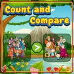 Mayor y menor: juego para comparar cantidades