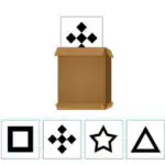 Memoria visual: juego de la caja y las formas