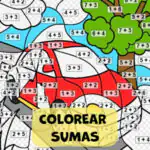 Sumas para colorear hasta 10: dibujo secreto