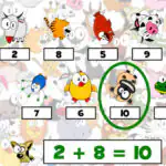 Sumas para niños: sumas sencillas con animales